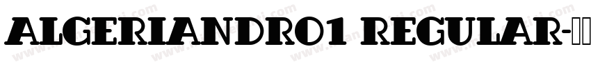 AlgerianDRo1 Regular字体转换